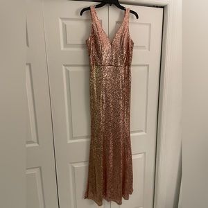 Windsor rose gold Sequin Formal dress gown size 7
